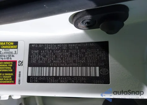 2020 Toyota Camry Se из США, поврежденный, VIN 4T1G11AK9LU890833